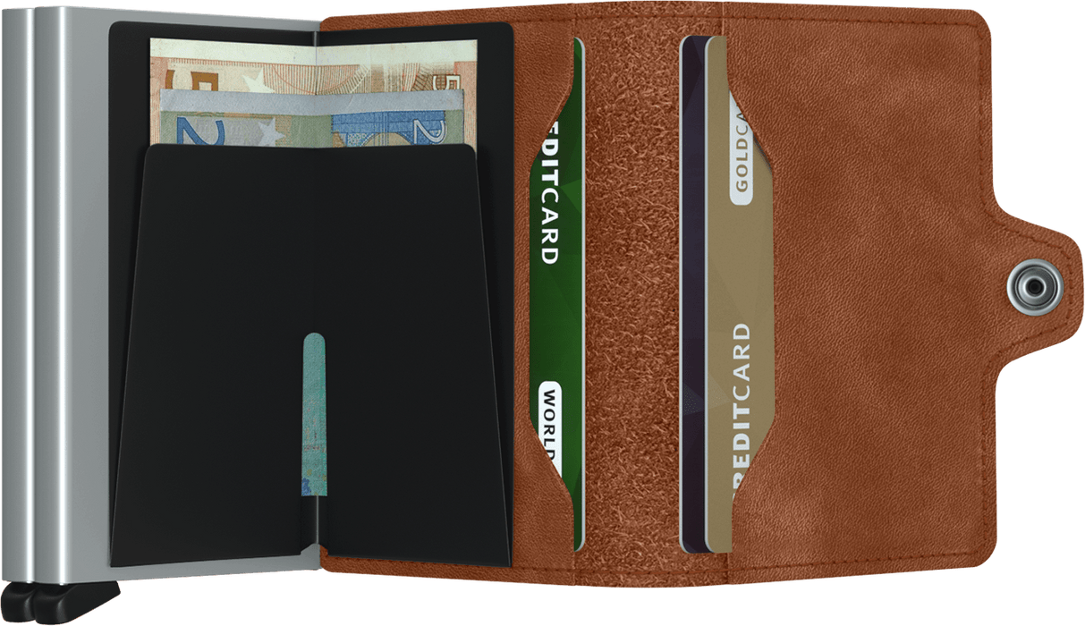 Secrid Twin Wallet Vintage Cognac Silver