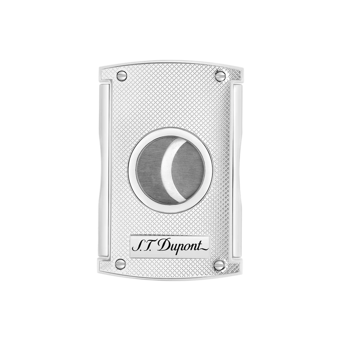 S. T. Dupont Checkered Chrome Maxijet Cigar Cutter-Chrome