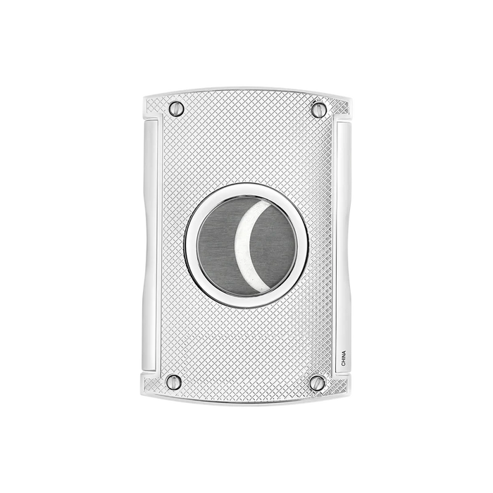S. T. Dupont Checkered Chrome Maxijet Cigar Cutter-Chrome
