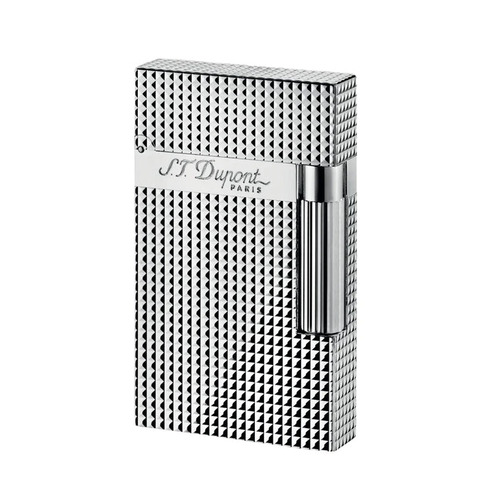 S.T. Dupont Ligne 2 Lighter-Silver Finish Diamond Head
