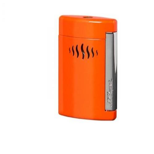 S.T. Dupont MiniJet Lighter-Coral Orange & Chrome