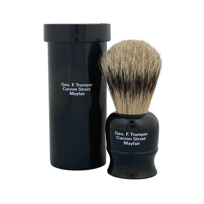 Geo. F. Trumper Shave Brush 2273 Super Badger W/Case-Black