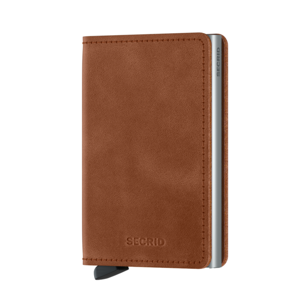Secrid Slim Wallet Vintage Cognac-Silver
