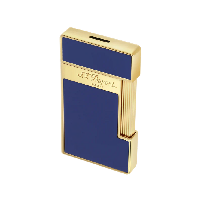 S.T. Dupont Slimmy Lighter-Indigo Blue Lacquer & Gold