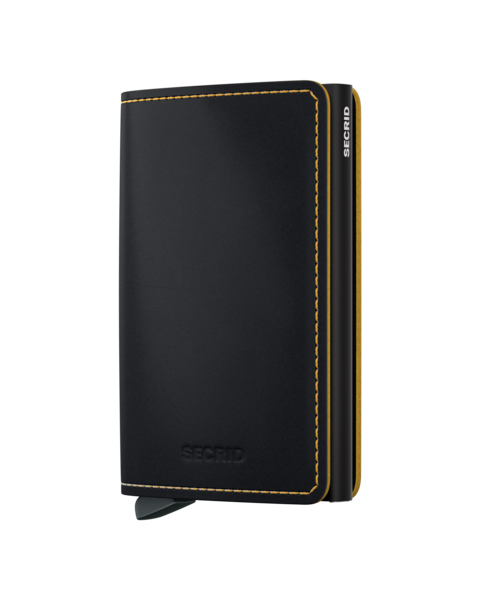 Secrid Slim Wallet Matte Black-Ochre