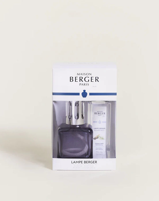 Maison Berger Ice Cube Grey Set with 250ml (8.5oz) Pure White Tea Fragrance