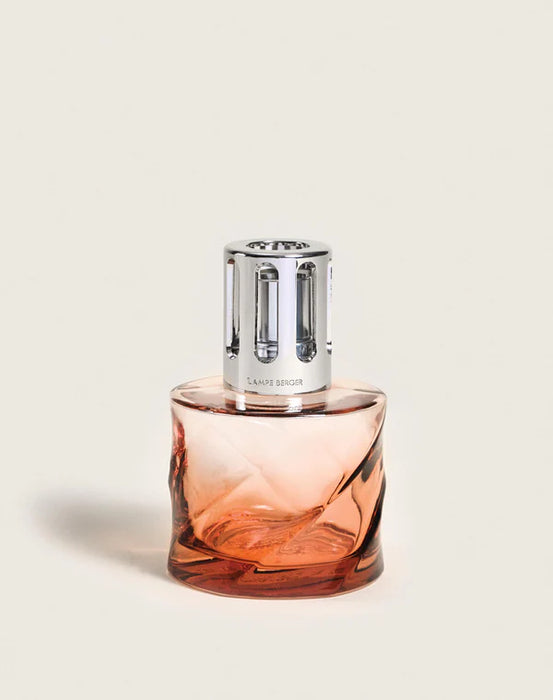 Maison Berger Spirale Amber Pink Lamp Gift Set with 250ml (8.5oz) Rhubarb Radiance Fragrance