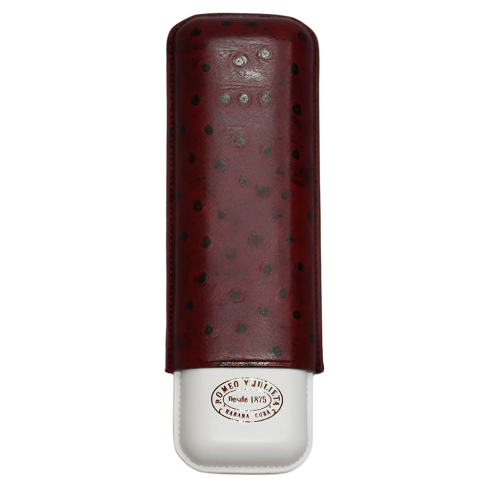 Romeo y Julieta 2-Cigar Adjustable Leather Case -Red/White
