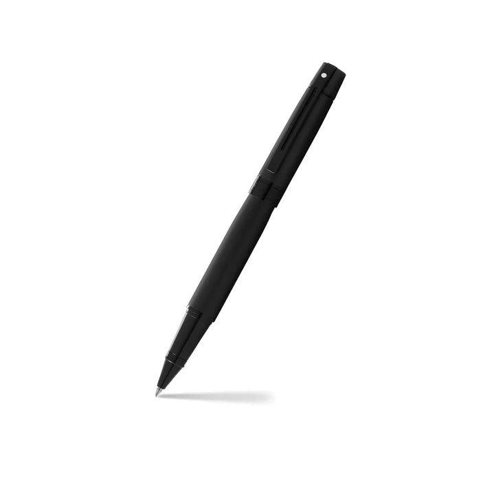 Sheaffer® 300 Matte Black Rollerball Pen with Polished Black Trim