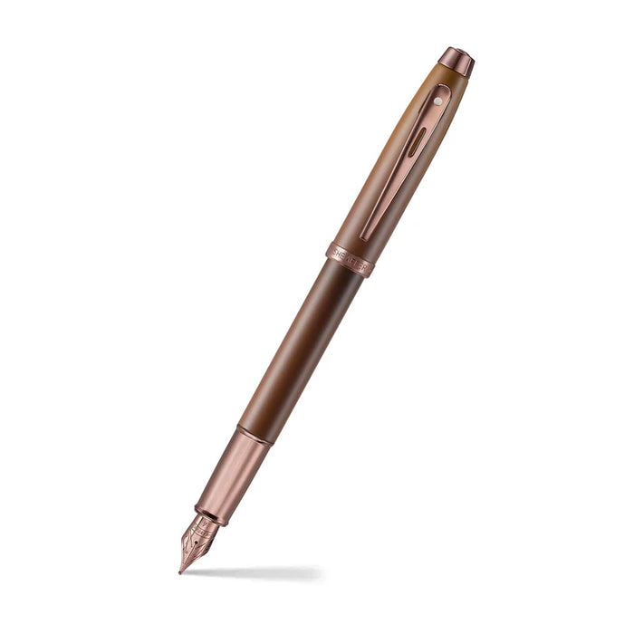 Sheaffer® 100 Coffee Edition Matt Brown Fountain Pen with Regal Brown PVD Trim