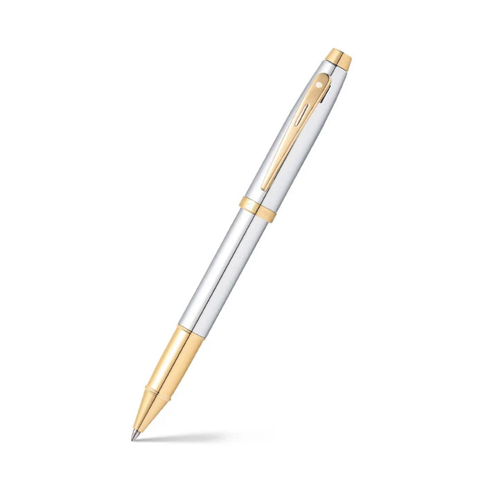 Sheaffer® 100 Chrome Rollerball Pen with Gold Trim