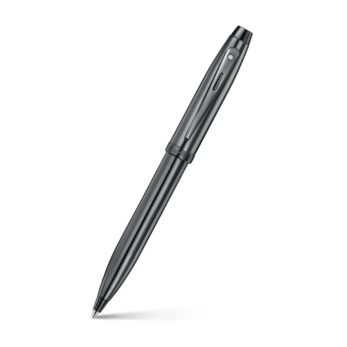 Sheaffer 100 Ionic Gunmetal Grey Ballpoint Pen with Shiny PVD Trim