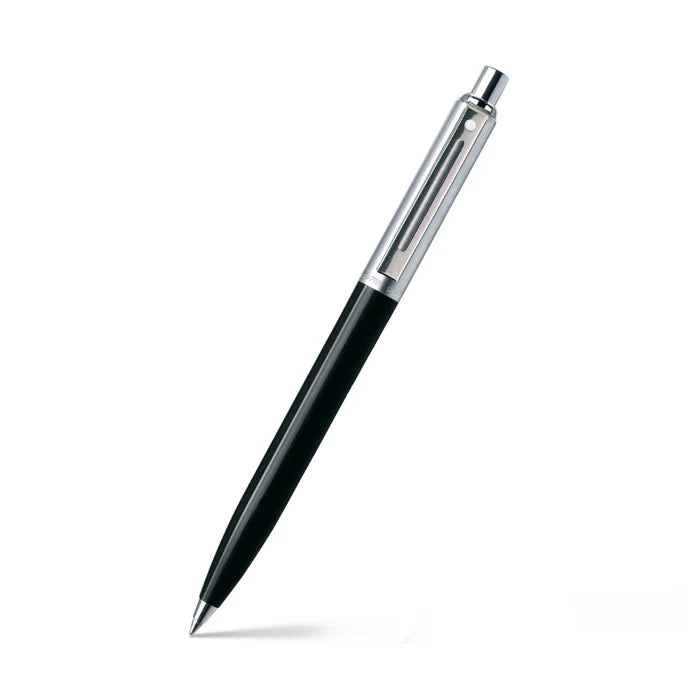 Sheaffer® Sentinel Black and Chrome Ballpoint Pen with Chrome Trim