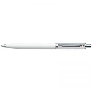 Sheaffer® Sentinel White and Chrome Ballpoint Pen with Chrome Trim