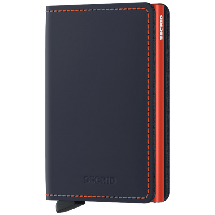 Secrid Slim Wallet Matte Nightblue-Orange