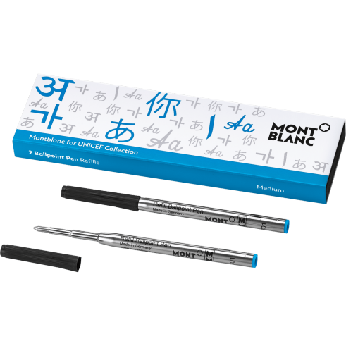 Montblanc Ballpoint Pen Refills Medium-UNICEF Blue