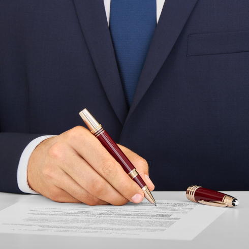 Montblanc Great Characters John F. Kennedy Special Edition Burgundy Rollerball Pen
