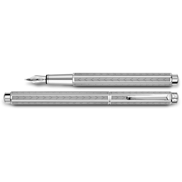 Caran d'Ache Ecridor Chevron Fountain Pen Palladium Coated