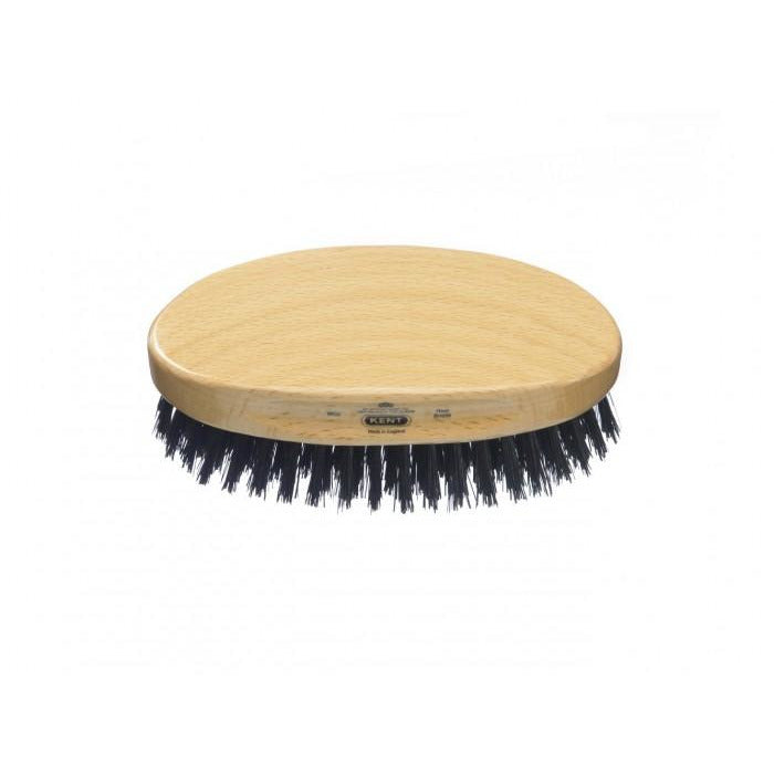Kent MG2 Military Hair Brush, Oval White Bristle
