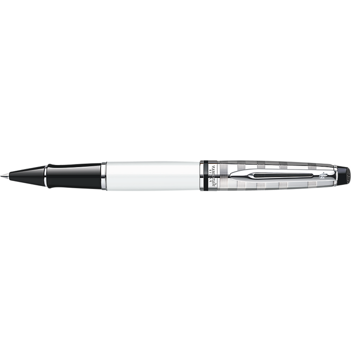 Waterman Expert Rollerball Pen Deluxe White w/Chrome Trim