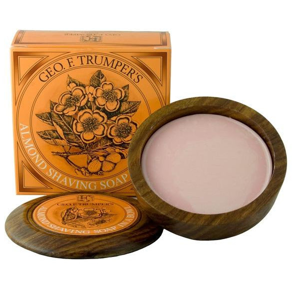 Geo. F. Trumper Almond Shaving Soap w/Wooden Bowl
