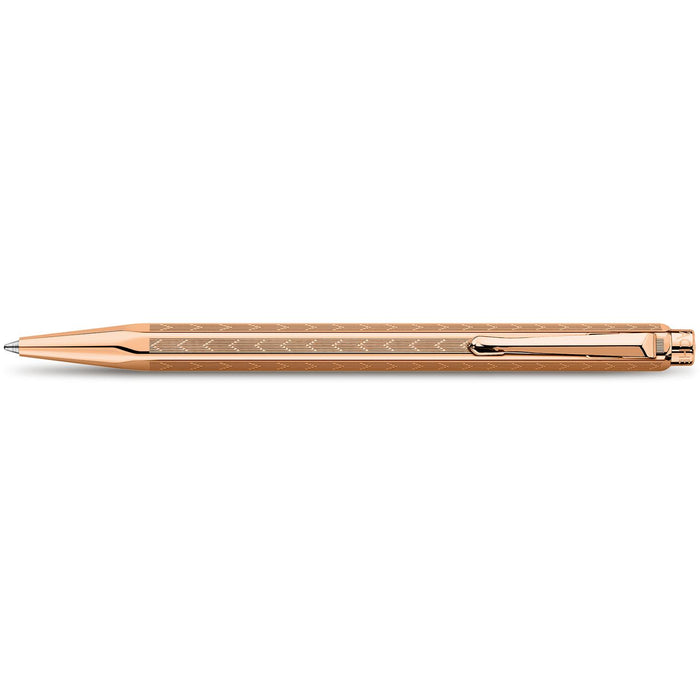 Caran d'Ache Ecridor Chevron Ballpoint Pen Rose Gold