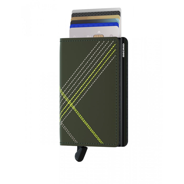 Secrid Slim Wallet Stitch Linea Lime