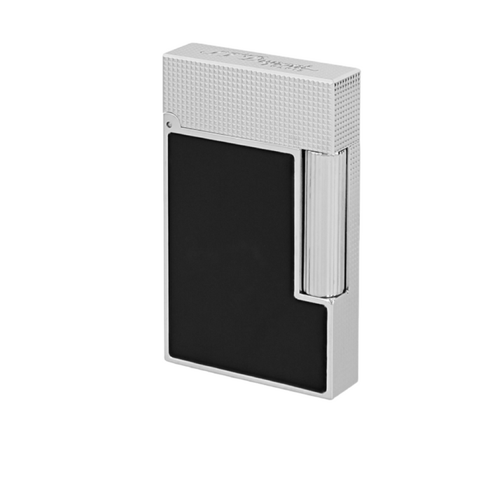 S.T. Dupont Ligne 2 Lighter-Black Lacquer & Palladium Micro Diamond Head