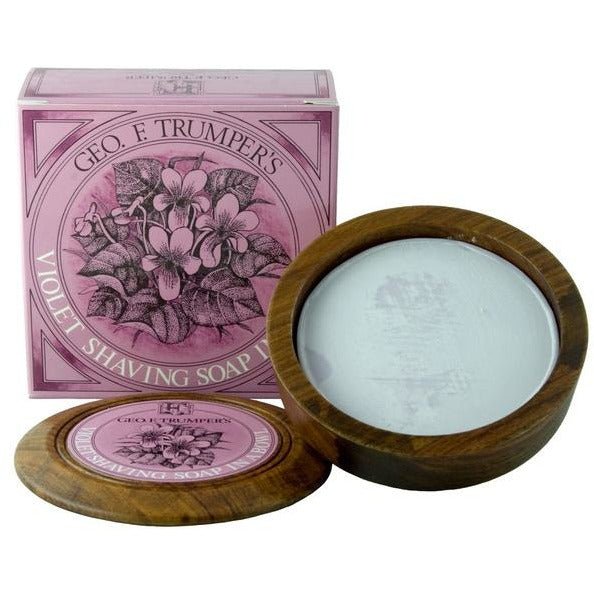 Geo. F. Trumper Violet Shaving Soap w/Wooden Bowl