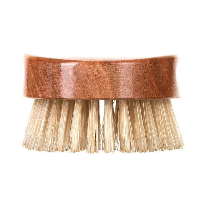 Kent MC4 Men's Finest Cherrywood Pure White Bristle Oval Travel Brush