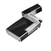 S. T. Dupont Ligne 2 luxury lighter in natural black lacquer with palladium accents with the brand logo engraved on the front, perfect for cigar smoking. Model 016296