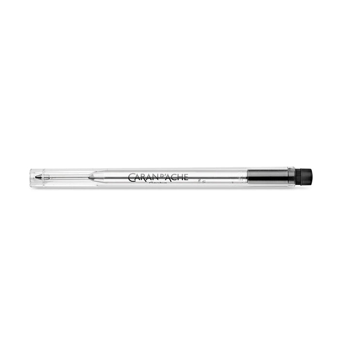 Caran d'Ache Goliath ballpoint pen refill in black in plastic tube with corresponding colour cap. Model 8428.109/ 8428.000/ 8428.009
