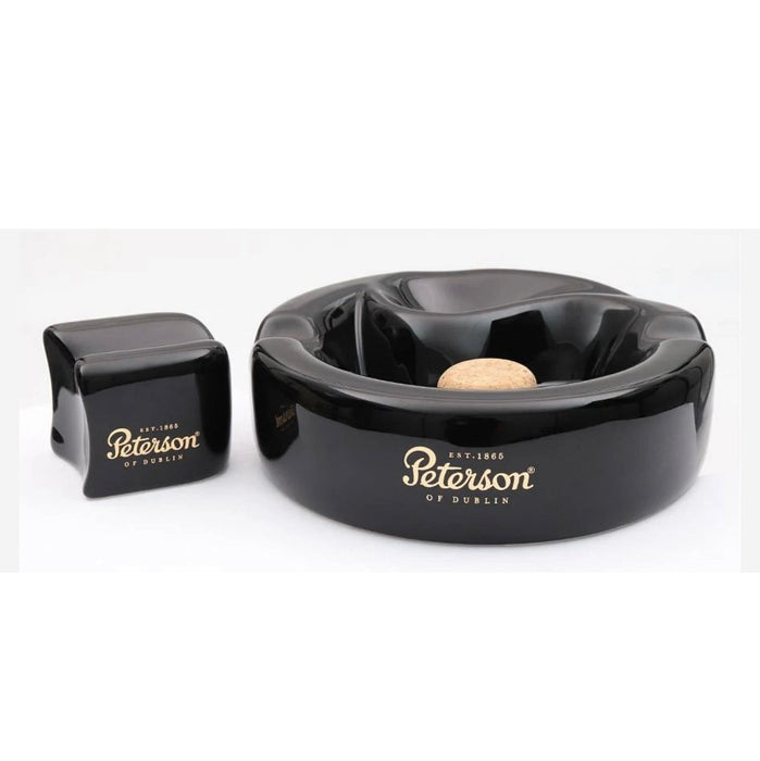 Peterson Cigar/Pipe Ashtray with Cork Pipe Knocker