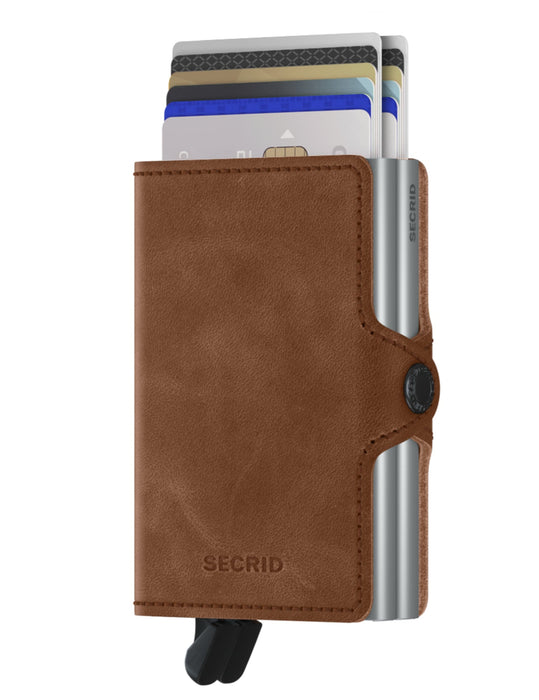 Secrid Twin Wallet Vintage Cognac Silver