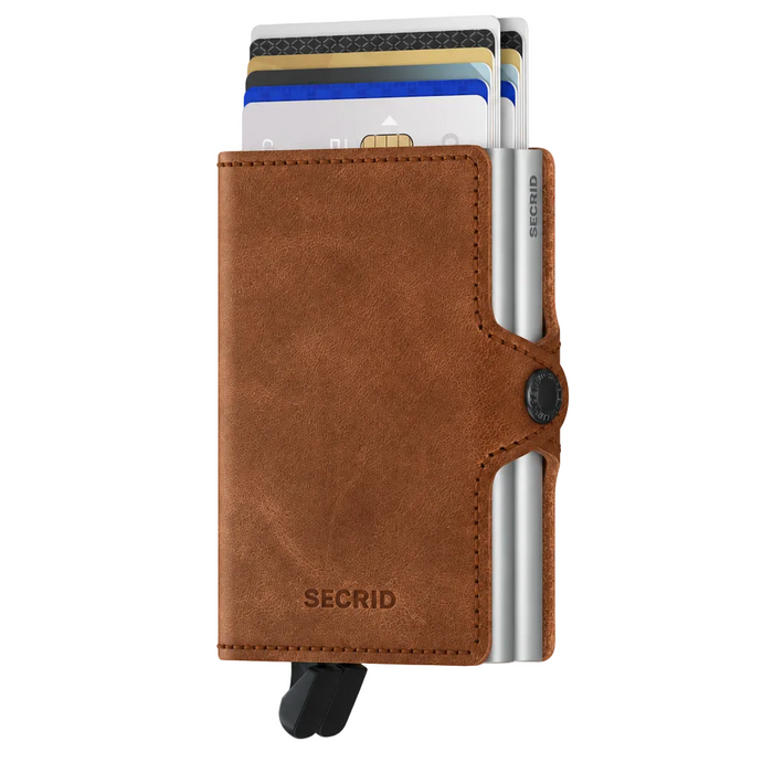 Secrid Twin Wallet Vintage Cognac Silver