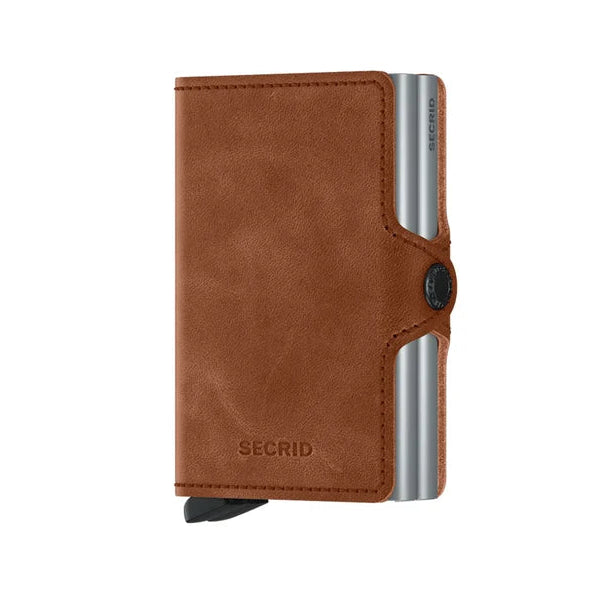 Secrid Twin Wallet Vintage Cognac Silver
