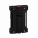 A matte black Défi Xtrême S. T. Dupont torch lighter, featuring a high-precision injected metal body with protective shockproof bumpers on  the sides. Model 021400. A unique and modern design for adventurous cigar smoking.