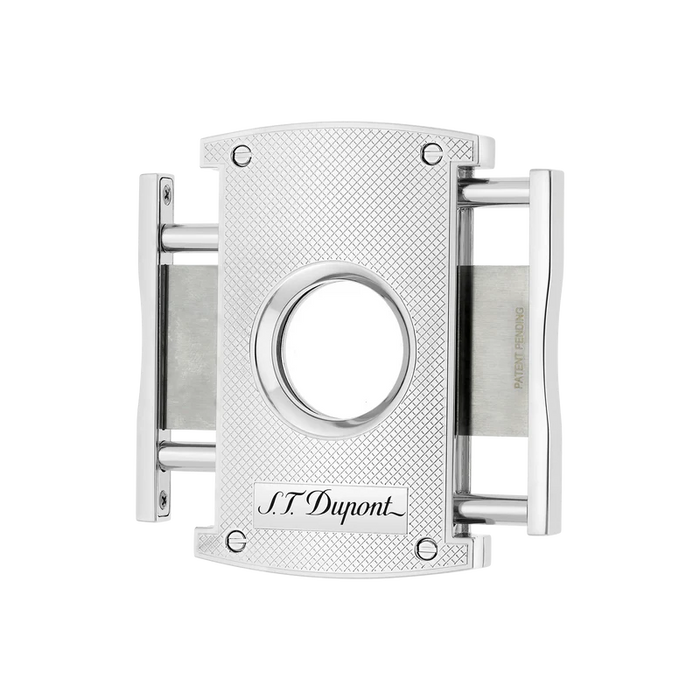 S. T. Dupont Checkered Chrome Maxijet Cigar Cutter-Chrome