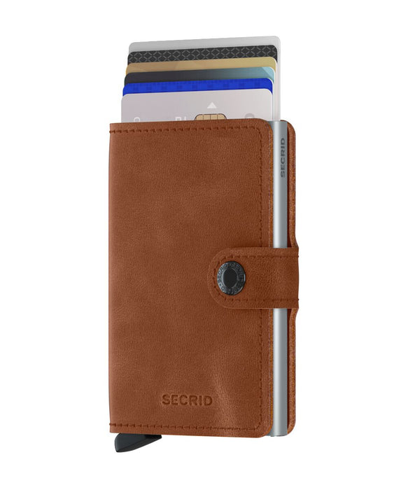 Secrid Mini Wallet Vintage Cognac Silver