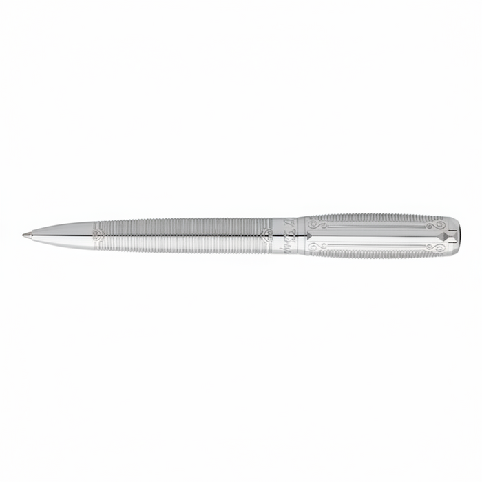 S.T. Dupont Line D Ballpoint Pen-Arabesque Metal Grey