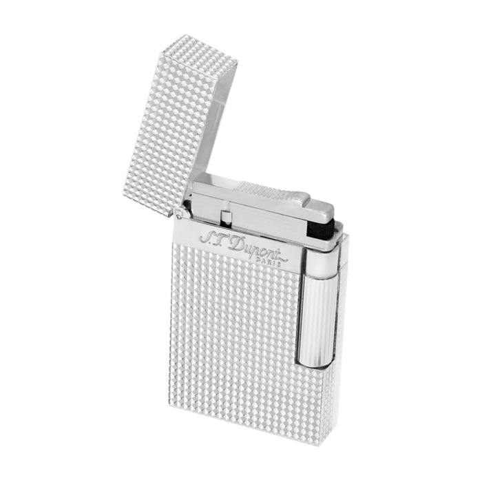 S.T. Dupont Ligne 2 Lighter-Silver Finish Diamond Head
