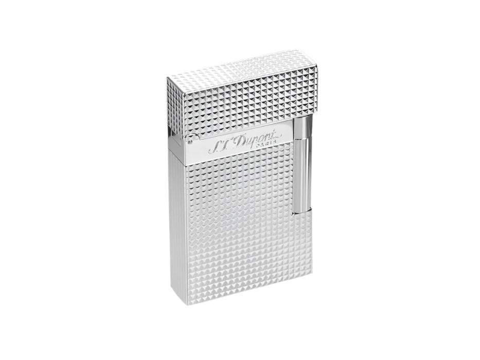 S.T. Dupont Ligne 2 Lighter-Silver Finish Diamond Head