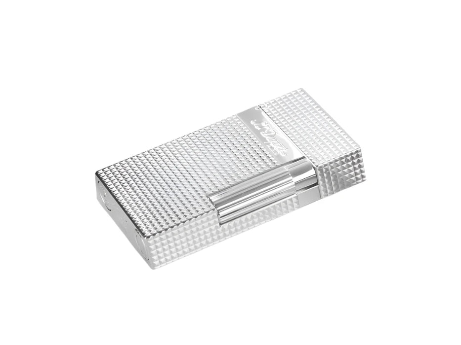 S.T. Dupont Ligne 2 Lighter-Silver Finish Diamond Head