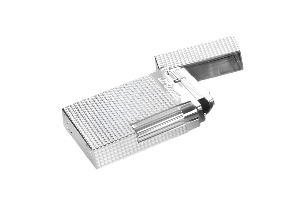 S.T. Dupont Ligne 2 Lighter-Silver Finish Diamond Head
