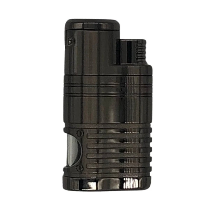 Regal Quad-Torch Red Flame Lighter-Titanium
