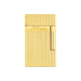 S. T. Dupont luxury Ligne 2 lighter in yellow gold-plated finish with an engraved vertical guilloche-line pattern. Model 016827. A luxury soft-flame lighter, perfect for cigar smoking.