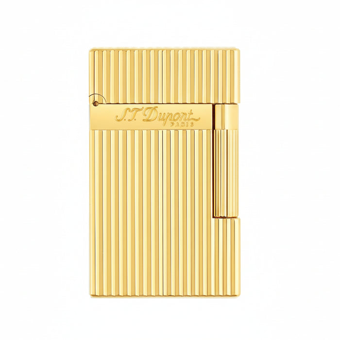 S.T. Dupont Ligne 2 Lighter-Gold with Vertical Lines