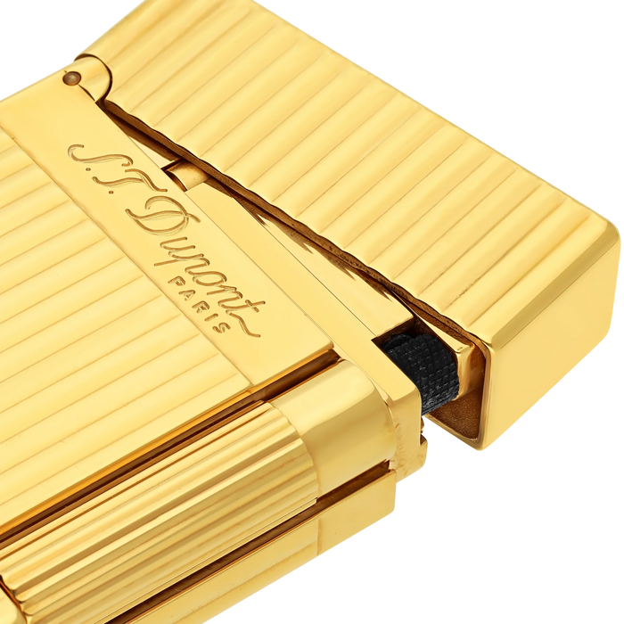 S.T. Dupont Ligne 2 Lighter-Gold with Vertical Lines