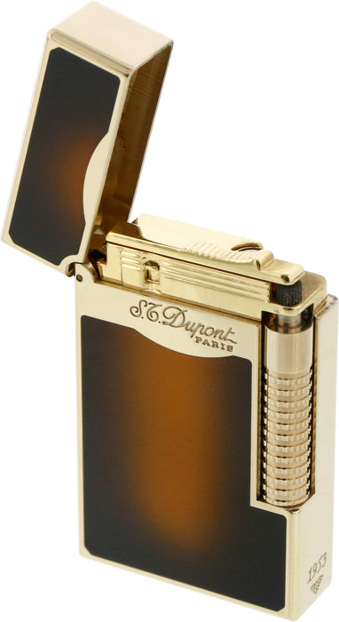 S.T. Dupont Le Grand Lighter-Sunburst Brown Lacquer & Gold