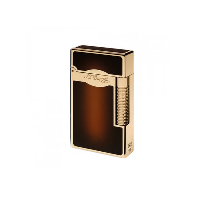S.T. Dupont Le Grand Lighter-Sunburst Brown Lacquer & Gold